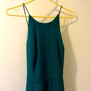 Criss-cross open back neck trumpet gown